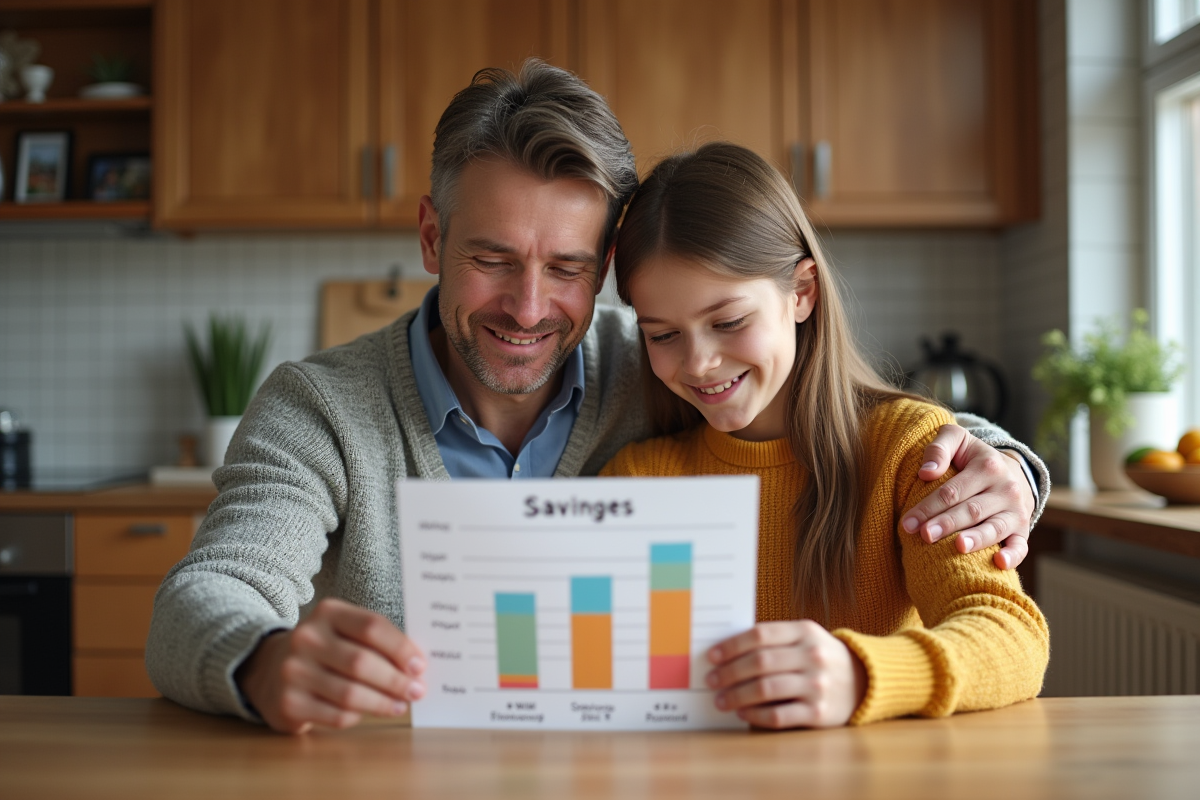 Père et fille discutent d